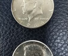 John F Kennedy half dollars x 2 1964