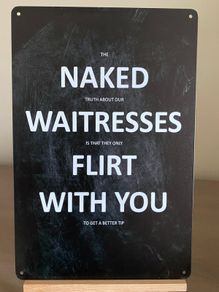 Funny chalkboard Tin Metal sign