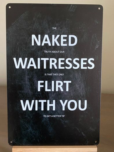 Funny chalkboard Tin Metal sign