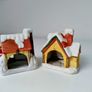 North Pole Cottages Christmas  Ceramic  Candle Figures Image 3
