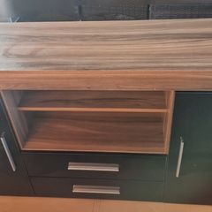 Walnut & Black Gloss Sideboard