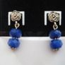 Stud earrings,Gemstone earrings,Blue earrings,Gift Image 2