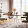 Round Dining Table 120 cm for 4 People (Vintage Brown) Image 3