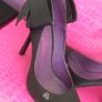 plum colour shoes size 3 with bow new Image 2