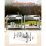 Stainless Steel Utility Sink, Rolling Single Bowl Commercial Kitchen Sink with Wheels, Faucet and Hot & Cold Water Pipe, Utility Basin Workbench for Garage Restaurant Laundry 1200 x 500 x 1055mm Image 5