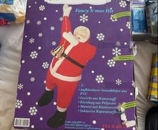 Free Giant Inflatable Hanging Santa Claus Christmas Decoration 122cm Boxed