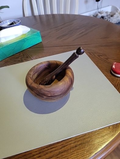 Pestle and mortar hardwood