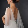 Ivory Wedding Cape with Pearls Image 5