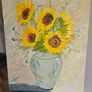 Oil painting sunflowers Image 2
