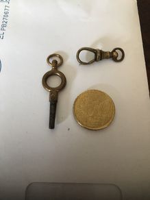 Antique watch key & catch