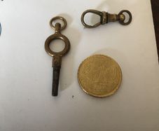 Antique watch key & catch