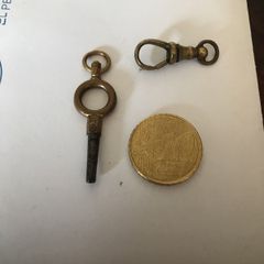Antique watch key & catch