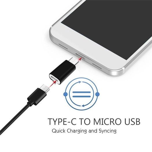 2PCS - [Micro USB (Female) to USB-C (Male) Charger/Sync Convertor/Adapter] (Brand New/Warranty)