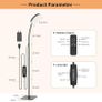 LED Floor Lamp with Remote, 1H Timer Reading Standing Lamps with 3 Color Temperature & 5 Brightness Levels, Dimmable Floor Lamp for Living Room, Bedroom, Office Image 6