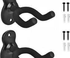 NEW SALE | 2 Pack Guitar Holder Wall Mount Guitar Hanger, Guitar Wall Mount Display Bracket Hooks for Electric Guitar, Classical Acoustic Guitar, Bass Ukulele Mandolin Banjo