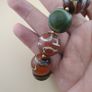Vintage Etched Carnelian & Nutural Suliemani Agate Big Beads Bracelet Image 7