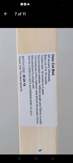 Oslo cot bed( white)
