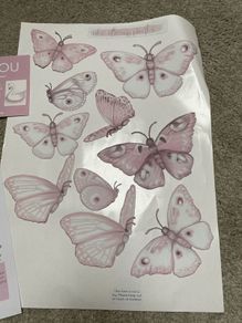 Beautiful butterflies fabric Wall Decals