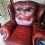 leather suite in burgandy Image 4
