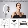 10.2 inch Selfie Ring Light with Stand and Phone Holder, Portable and Detachable LED Ring Light, 3 Color Modes, Bluetooth Control, 63 inch Height, Ring Light with Carrying Bag Image 5
