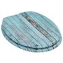 WC Toilet Seats 2 pcs with Soft Close Lids MDF Old Wood Design Image 4