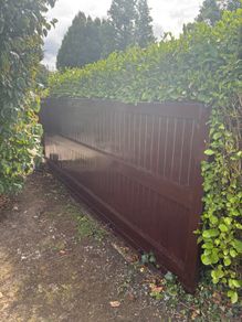 Solid Wooden Driveway Gate with letterbox 3.5m x 1.2m
