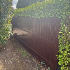 Solid Wooden Driveway Gate with letterbox 3.5m x 1.2m