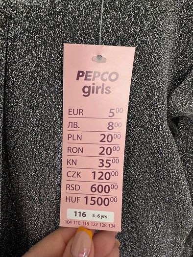 BNWT sparkly silver dress for a girl, 116cm, 5-6 years