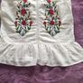 FF Tesco White Embroidered Floral Cotton Cami Top Peplum Hem Image 2