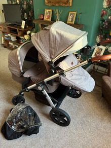Silver cross tandem pram and stroller