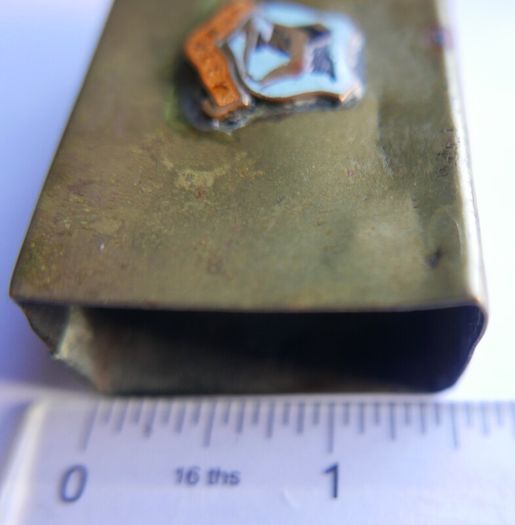 Vintage British Empire Exhibition Wembley - Brass Match Box Holder
