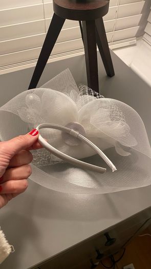 White Fascinator