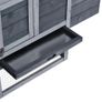 Small Chicken Coop with Run Hen House Poultry Nesting Box Grey 150.5 x 54 x 87cm Image 9