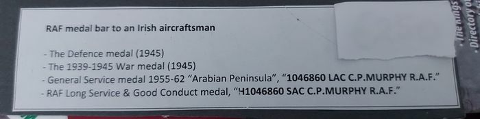 Irish Aircraftsman   WW2 Medal set