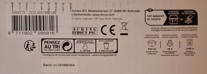 Lenco Classic Turntable (TCD-2551WD)