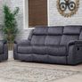 Gresham Grey & Beige Fabric Recliner Sofa Image 4
