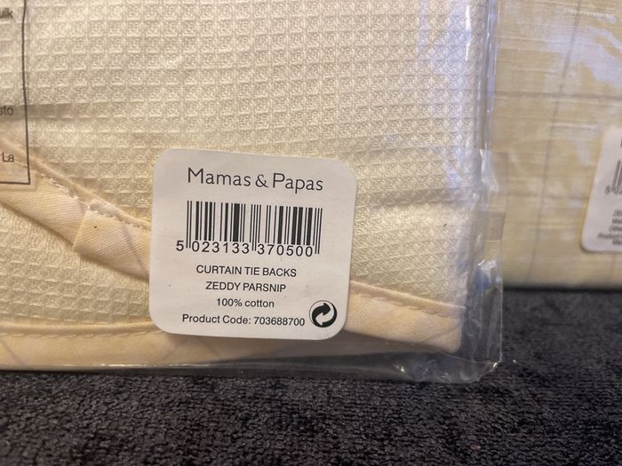 SIGNIFICANTLY REDUCED Brand New Mamas and Papas Curtains & Tie backs