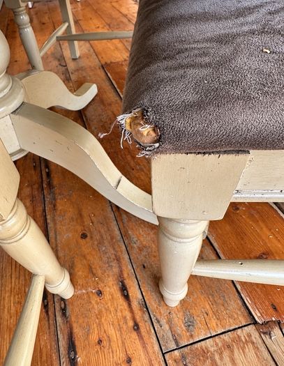 Round Wooden Dining Table & 4 Chairs