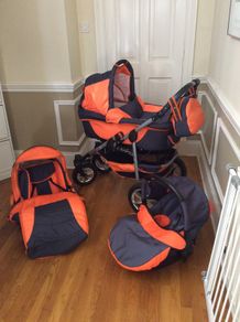 Grey & orange 3 in 1 raptor buggy