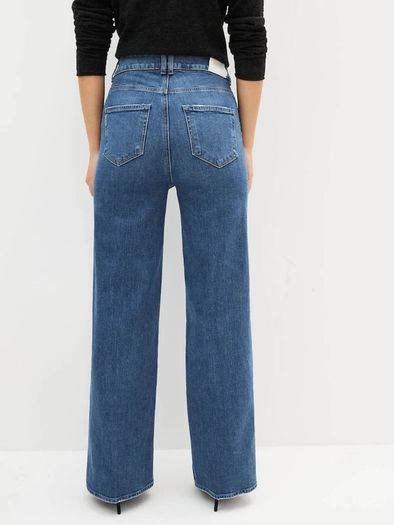 Paige Sasha distressed wide-leg jeans size 24 UK8