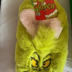 Grinch slippers/drink holder