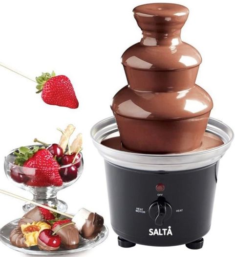 Large Size Stainless Steel Chocolate Fountain Fondue Set Electric 3-Tier Machine with Hot Melting Pot Base 500ml Capacity (FREE POSTAGE)