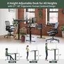 NEW SALE | Height Adjustable Electric Standing Desk with Keyboard Tray, 100 x 60 cm Sit Stand up Desk with Splice Board, Black Frame/Black Top Image 6