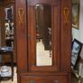 Antique Mahogany Compact Wardrobe Image 2