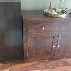 solid oak cabinet/sideboard  coffee table and side tables  for sale