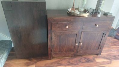 solid oak cabinet/sideboard  coffee table and side tables  for sale