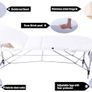 MASSIVE SALE Portable Massage Bed Table - 3-Section Aluminium Foldable Beauty Couch for Reiki Therapy Treatment Salon Healing - Metal Headrest Support/with Carry Bag Image 3
