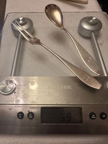 Finnish 813 silver Pickle Fork and Spoon matched set