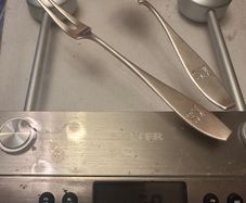 Finnish 813 silver Pickle Fork and Spoon matched set