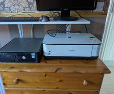 dell computer plus monitor keyboard mouse and cannon printer